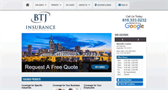 Desktop Screenshot of btjinsurance.com