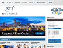 Tablet Screenshot of btjinsurance.com